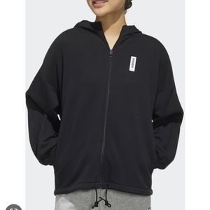 Adidas Brilliant Basics Track Jacket oversized black jacket size women’s XL